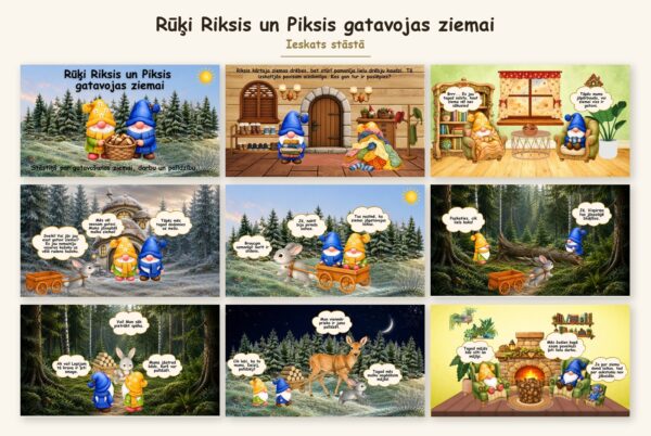 Rūķi Riksis un Piksis gatavojas ziemai Rūķi Riksis un Piksis gatavojas ziemai