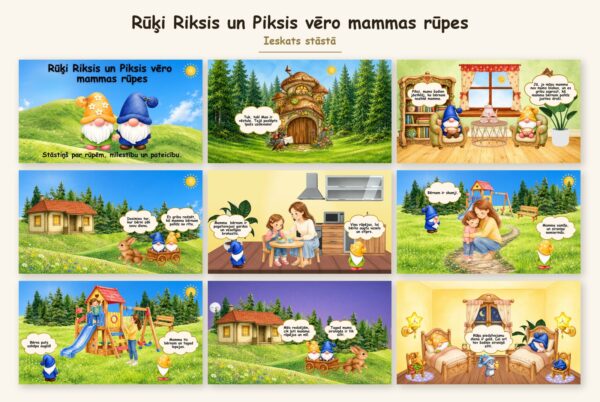 Rūķi Riksis un Piksis vēro mammas rūpes Rūķi Riksis un Piksis vēro mammas rūpes
