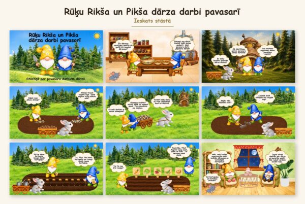 Rūķu Rikša un Pikša dārza darbi pavasarī Rūķu Rikša un Pikša dārza darbi pavasarī