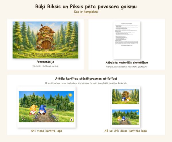Rūķi Riksis un Piksis pēta pavasara gaismu Rūķi Riksis un Piksis pēta pavasara gaismu