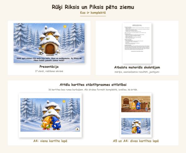Rūķi Riksis un Piksis pēta ziemu Rūķi Riksis un Piksis pēta ziemu