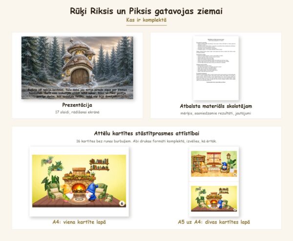 Rūķi Riksis un Piksis gatavojas ziemai Rūķi Riksis un Piksis gatavojas ziemai