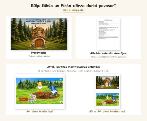 Rūķu Rikša un Pikša dārza darbi pavasarī Rūķu Rikša un Pikša dārza darbi pavasarī