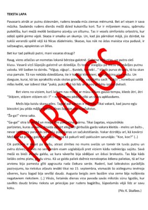 Diagnosticējošais darbs latviešu valodā, uzsākot 7. klasi Diagnosticējošais darbs latviešu valodā, uzsākot 7. klasi