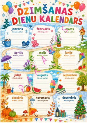 DZIMŠANAS DIENU KALENDĀRS