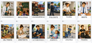 Uzskates materiāls – Profesijas
