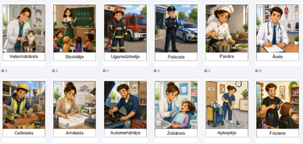 Uzskates materiāls – Profesijas Uzskates materiāls – Profesijas