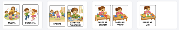 Dienas režīma kartītes Dienas režīma kartītes