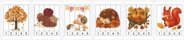 Rudens ciparu puzle (1-5) Rudens ciparu puzle (1-5)