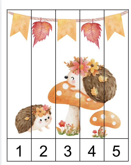 Rudens ciparu puzle (1-5) Rudens ciparu puzle (1-5)
