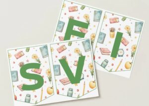 Karodziņi – Sveika 1.,2.,3. klase! skolas piederumi 3 Karodziņi – Sveika 1.,2.,3. klase! skolas piederumi 3