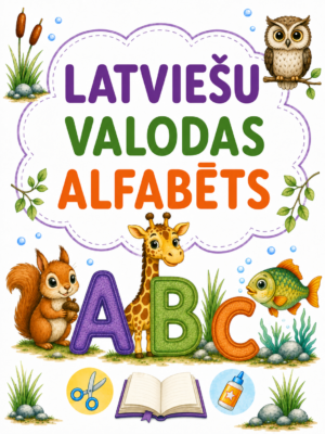 Latviešu valodas alfabēts bērniem.