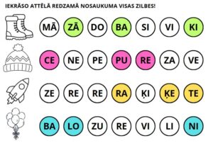 Izkrāso zilbes! Izkrāso zilbes!