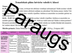 Tematiskais plāns latviešu valodā 6.kl.