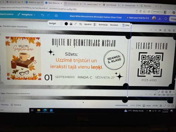 5 klasei Zinību dienai 30 uzdevumu kartītes biļetes veidā 5 klasei Zinību dienai 30 uzdevumu kartītes biļetes veidā