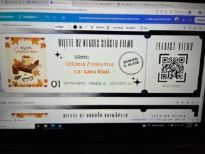 5 klasei Zinību dienai 30 uzdevumu kartītes biļetes veidā
