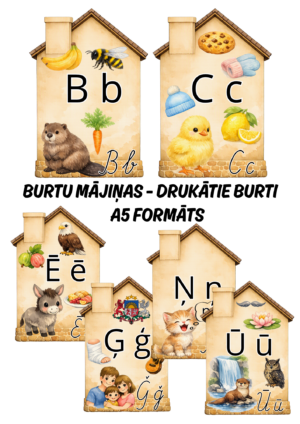 Burtu mājiņas – drukātie burti.