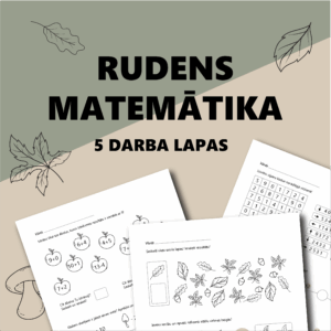 🍂 Rudens matemātika pirmsskolā I 5 darba lapas I 5-6 g.