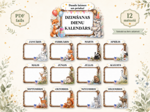 DZIMŠANAS DIENU KALENDĀRS – MEŽA DRAUGI