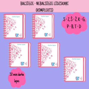 Balsīgie – nebalsīgie līdzskaņi (komplekts)