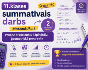 11.kl.Pakāpe ar racionālu kāpinātāju, ģeometriskā progresija