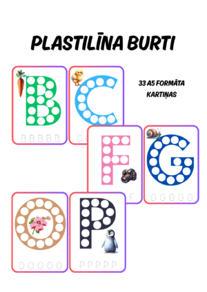 Plastilīna burti.