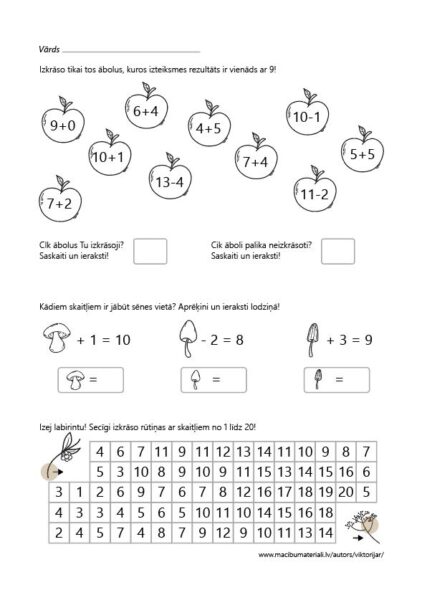 🍂 Rudens matemātika pirmsskolā I 5 darba lapas I 5-6 g. 🍂 Rudens matemātika pirmsskolā I 5 darba lapas I 5-6 g.