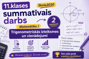 11.kl.Trigonometriskās izteiksmes un vienādojumi.MatemātikaI