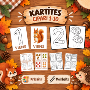 KARTĪTES – CIPARI 1-10. RUDENS. KARTĪTES – CIPARI 1-10. RUDENS.