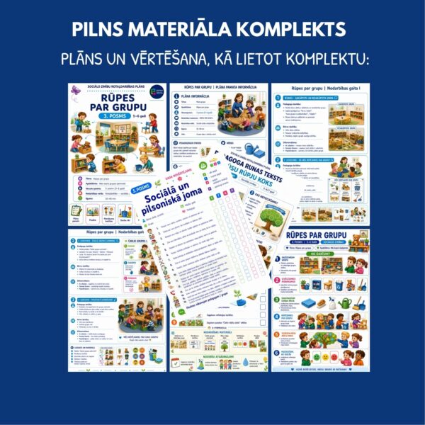 Rūpes par grupu l Sociālo zinību rotaļdarbības komplekts Rūpes par grupu l Sociālo zinību rotaļdarbības komplekts