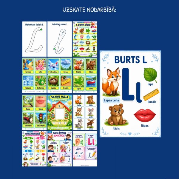 Lapsa Laila un draugi l L burta apguves komplekts 3.posms Lapsa Laila un draugi l L burta apguves komplekts 3.posms