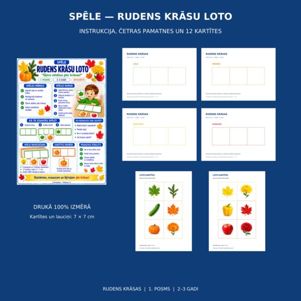 Rudens krāsas | Integrētās rotaļdarbības komplekts 2–3 gadiem Rudens krāsas | Integrētās rotaļdarbības komplekts 2–3 gadiem