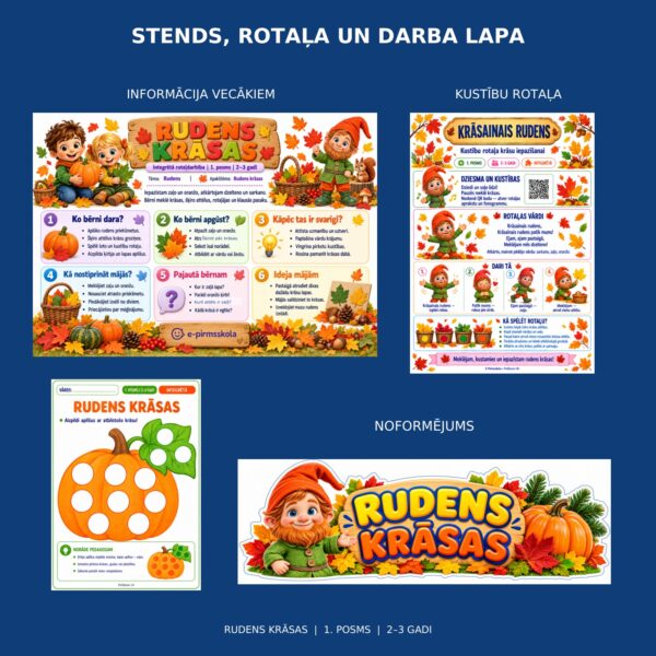 Rudens krāsas | Integrētās rotaļdarbības komplekts 2–3 gadiem Rudens krāsas | Integrētās rotaļdarbības komplekts 2–3 gadiem