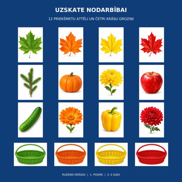 Rudens krāsas | Integrētās rotaļdarbības komplekts 2–3 gadiem Rudens krāsas | Integrētās rotaļdarbības komplekts 2–3 gadiem