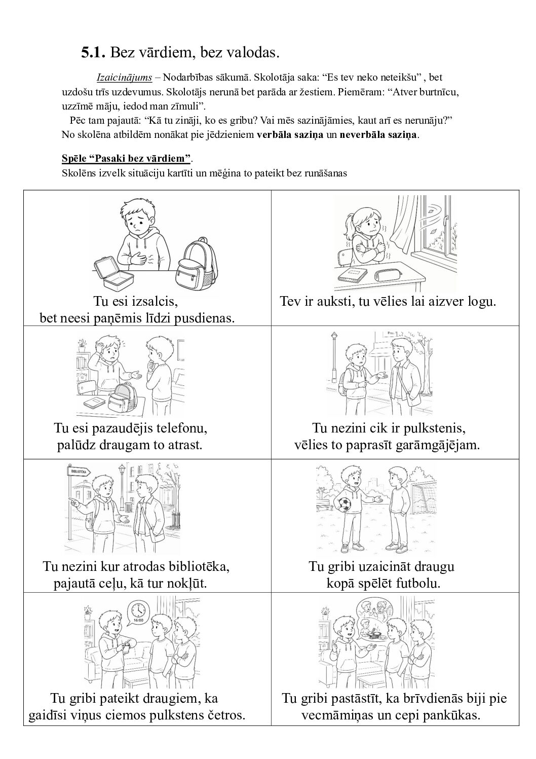 5.1. Verbālā un neverbālā saziņa.