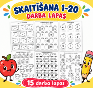 SKAITĪŠANA 1-20, DARBA LAPAS