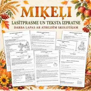 Lasītprasme un teksta izpratne “Miķeļi” | 2.–4. klasei