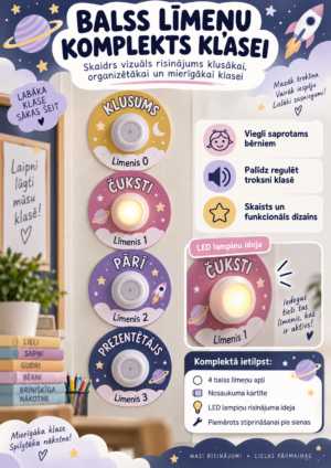 Balss līmeņi klasē. Troksnis, klusums! Liels komplekts!