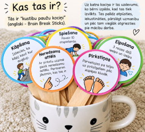 60 sekunžu restarts. Kustību ekstra pauzes!