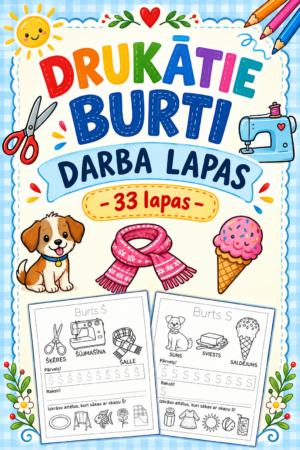 DRUKĀJAMIE BURTI – DARBA LAPAS