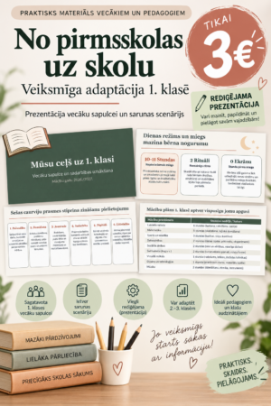 No pirmsskolas uz 1.klasi. Sapulce PPT un word.