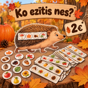 Ko ezītis nes? Secība! Rudens spēle! Ko ezītis nes? Secība! Rudens spēle!