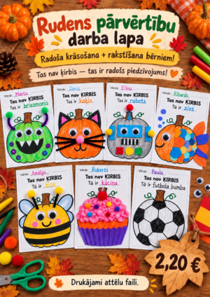 Ķirbis un zīles. Radošās pārvērības un piedzīvojumu stāsts.
