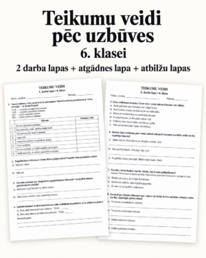 TEIKUMU VEIDI PĒC UZBŪVES 5. – 6. KLASE TEIKUMU VEIDI PĒC UZBŪVES 5. – 6. KLASE