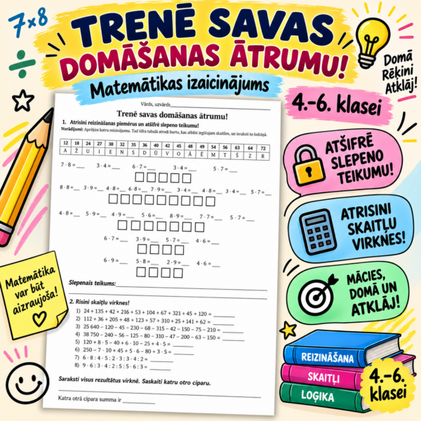 Matemātikas izaicinājums 4.–6. Matemātikas izaicinājums 4.–6.