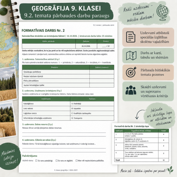 9.2. Ģeogrāfija. Pārbaudes darbi. 9.2. Ģeogrāfija. Pārbaudes darbi.