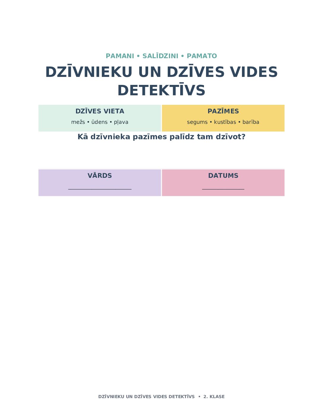 Dzīvnieku un dzīves vides detektīvs
