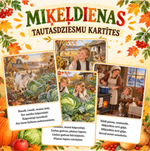 Miķeļdienas tautasdziesmu kartītes bērniem | Miķeļi