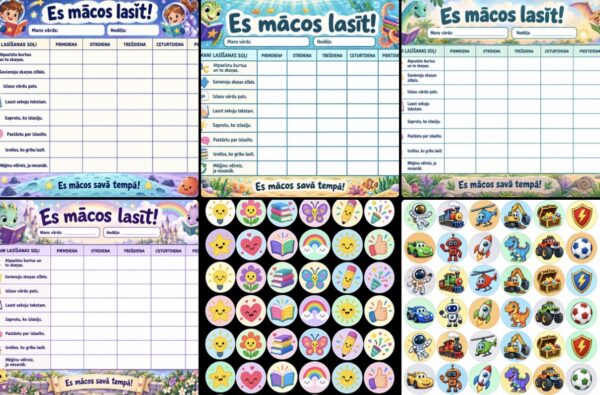 Es mācos lasīt. Progresa tabulas! Es mācos lasīt. Progresa tabulas!