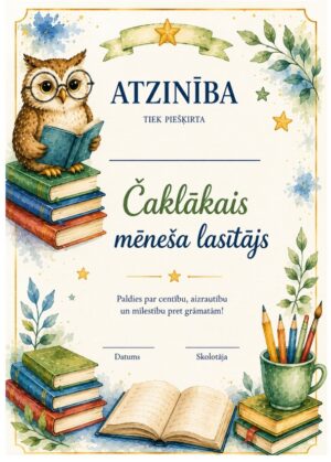 Čaklākais mēneša lasītājs